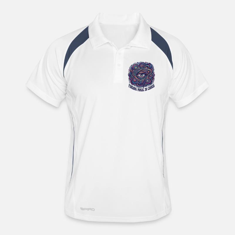 Magic Chaos - Men's Polo breathable - white/navy