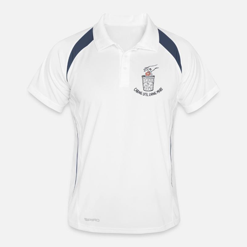 Caring Less Living More Men's Polo breathable