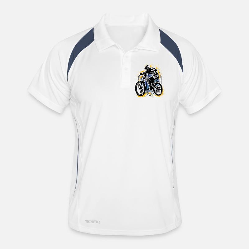 Mountainbike MTB - Mountainbiker - Retro Radsport Männer Polo atmungsaktiv