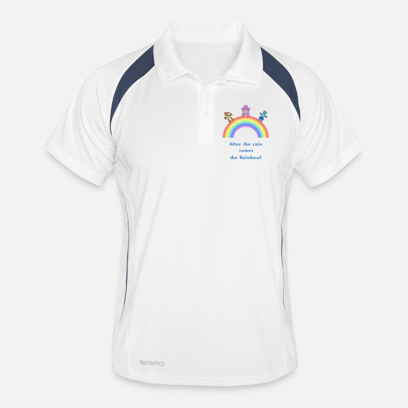 Nach Regen kommt der Regenbogen Männer Polo atmungsaktiv