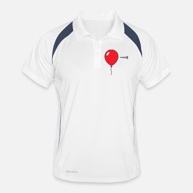 • « Éclatez le ballon – Conception graphique audacieuse Polo respirant Homme