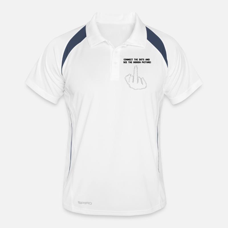 Connect the dots - Middle finger Polo respirant Homme