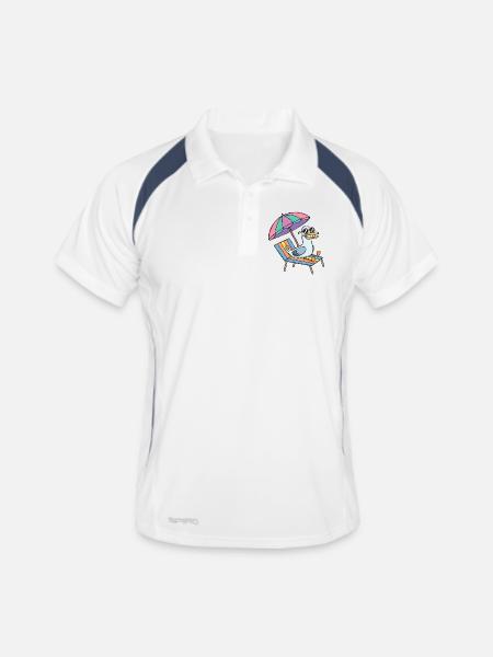 Möwe macht Urlaub - Men's Polo breathable - white/navy - Front