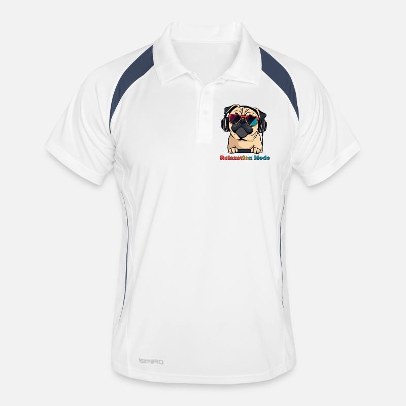 Relaxation Pug DJ Mode Men's Polo breathable