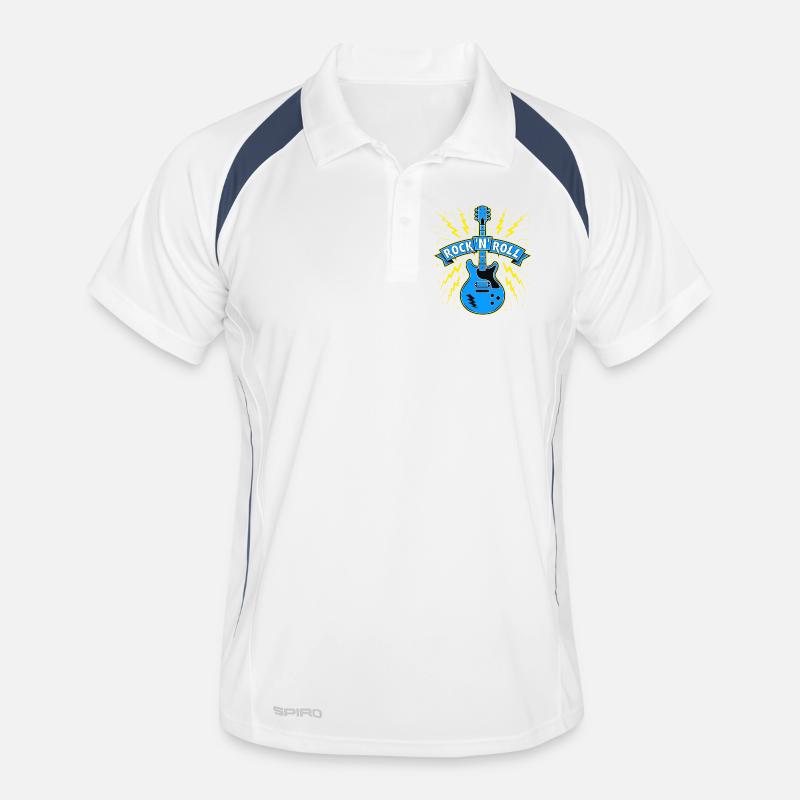Rock 'n' Roll Gitarre Männer Polo atmungsaktiv