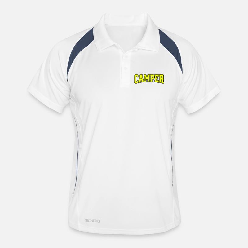 CAMPER Retro Varsity Stil Männer Polo atmungsaktiv