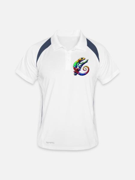 Gecko - Men's Polo breathable - white/navy