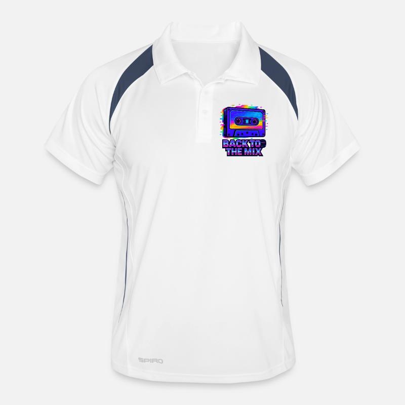 Neon Retro Kassetten Design Männer Polo atmungsaktiv