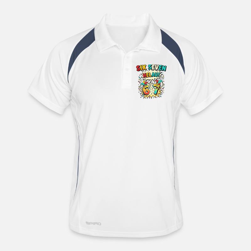 67 Six Seven Meme Costume Carnaval Drôle Polo respirant Homme