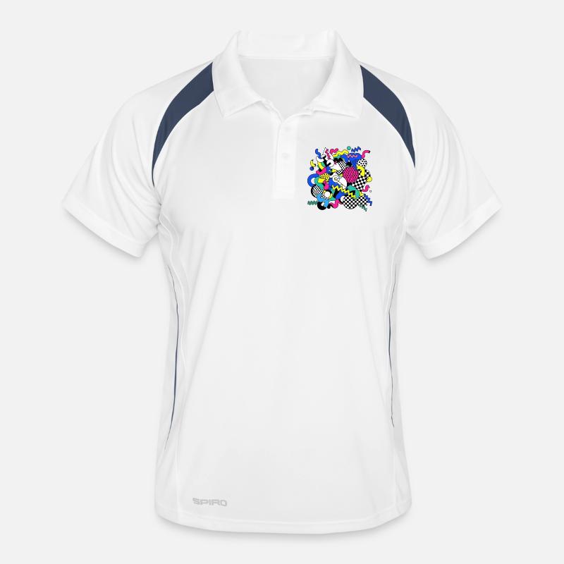 Colorful Geometry Chaos Pop Art Men's Polo breathable