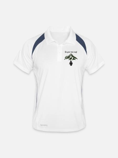 Va à ta façon ! - Polo respirant Homme - blanc/marine - Devant