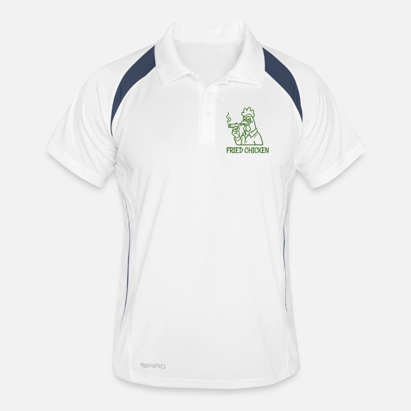 Fried Chicken Funny Smoking Chicken Men's Polo breathable