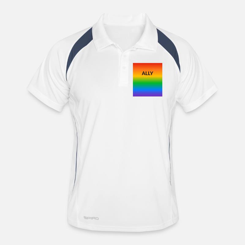 Pride Ally - Men's Polo breathable - white/navy