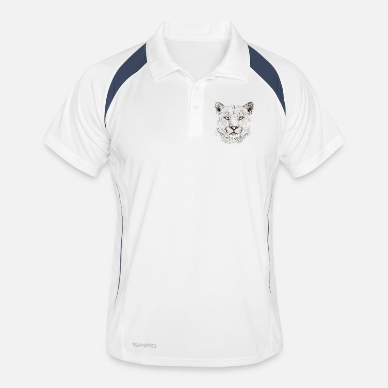 Wildkatze Männer Polo atmungsaktiv