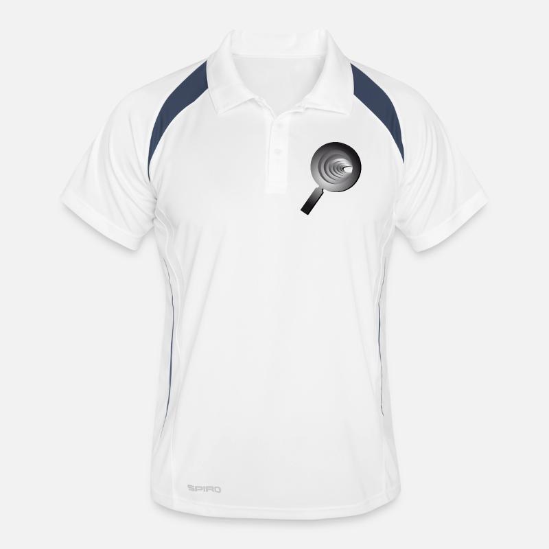 3D magnifying glass - Lupe Männer Polo atmungsaktiv