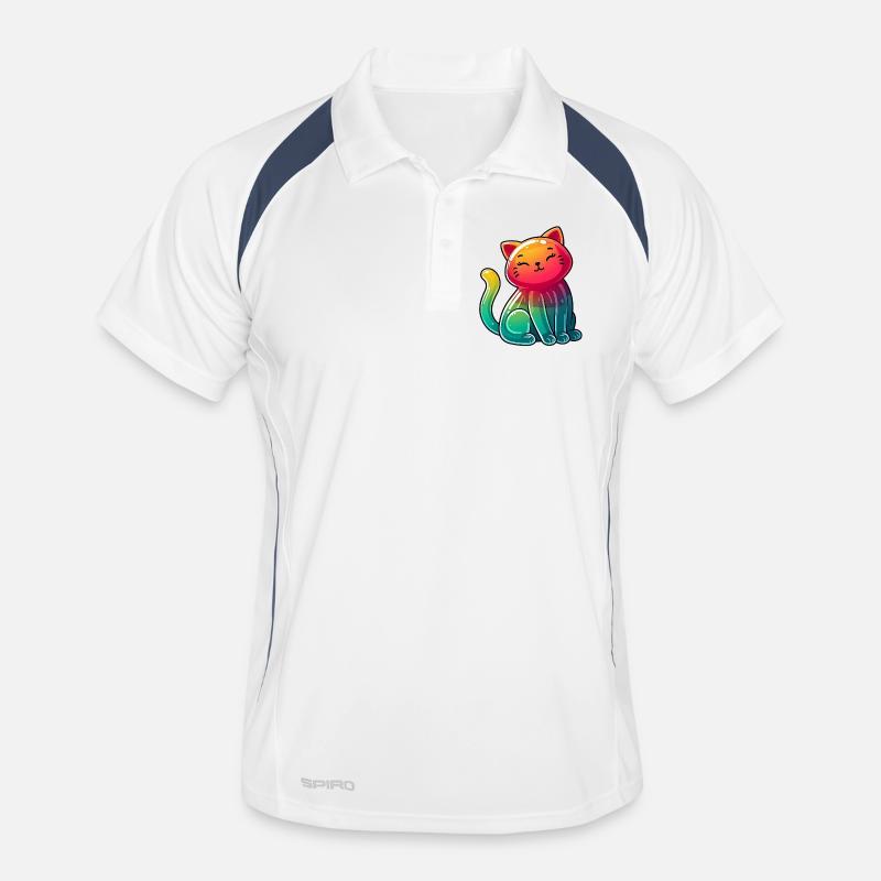 Katze Männer Polo atmungsaktiv