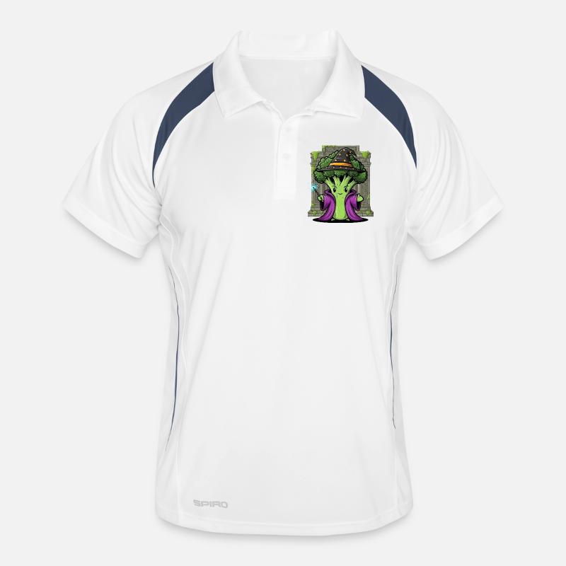 Mignon Halloween Brocoli Sorcier Sorcière Dessin animé Polo respirant Homme