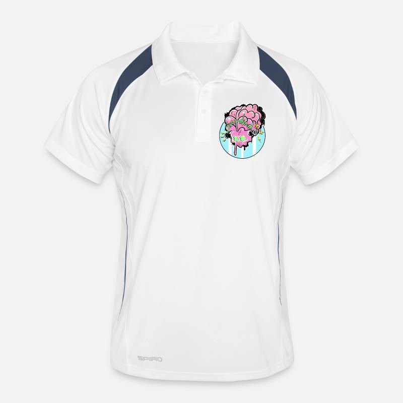 Gehirn Graffiti Power Männer Polo atmungsaktiv