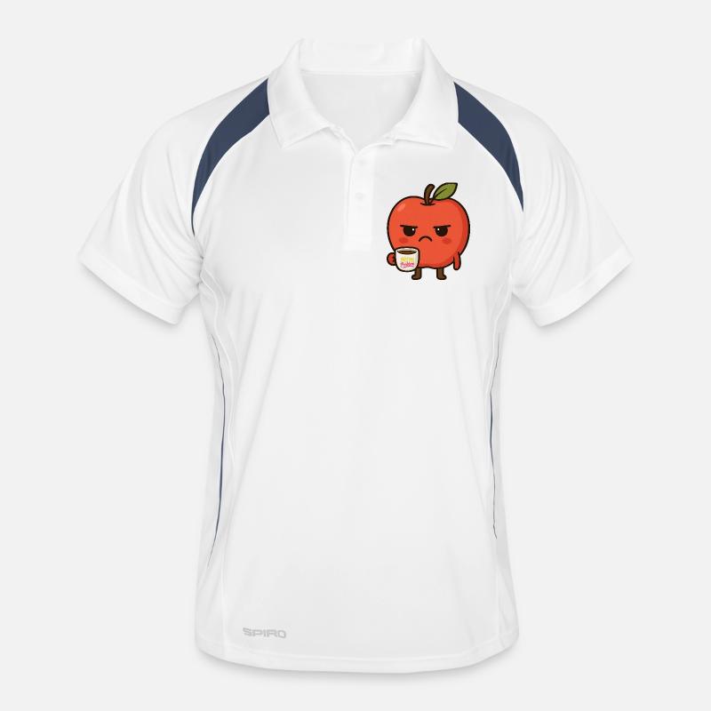 Grumpy Kawaii Apple - Funny Not My Problem Meme Männer Polo atmungsaktiv