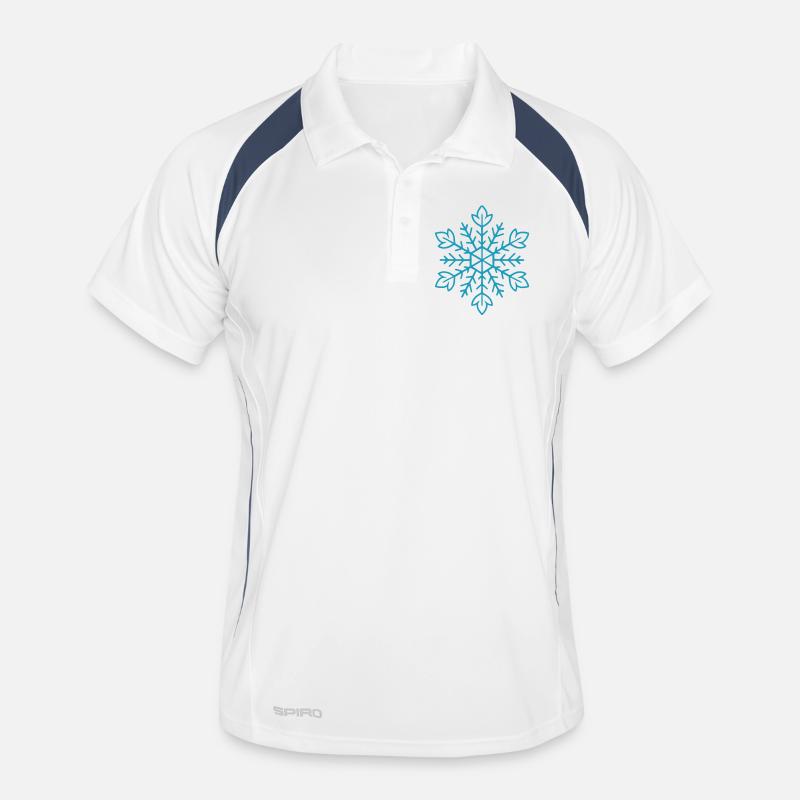 Snowflake | Mountain | Skiing | Snowboarding Men's Polo breathable