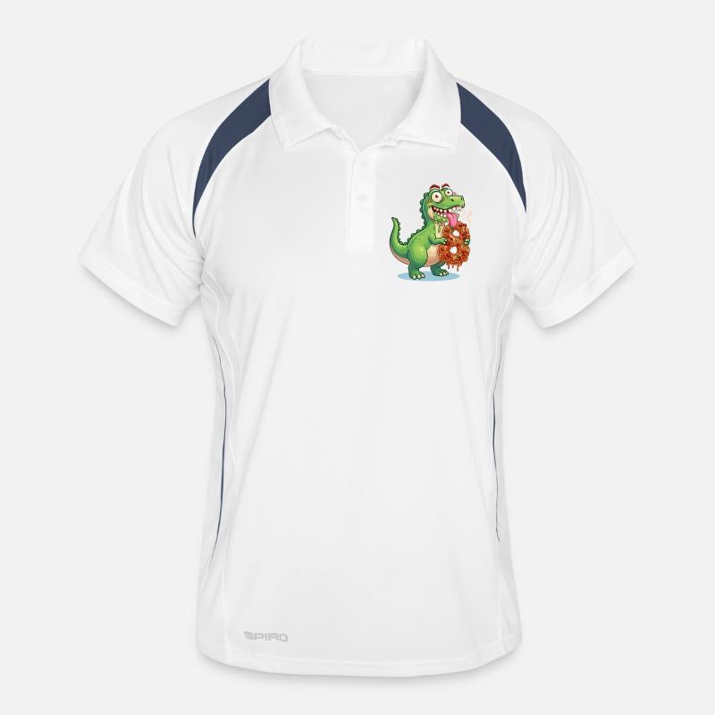 Dinosaurier 8. Geburtstag Dino Nummer 8  Männer Polo atmungsaktiv