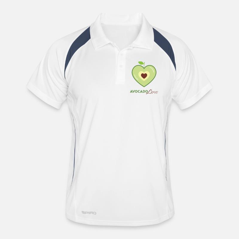 Avocado Herz Liebe Männer Polo atmungsaktiv