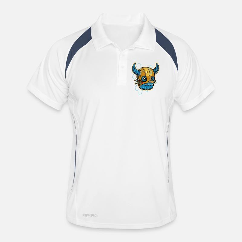 Steampunk Mechanischer Bulle Männer Polo atmungsaktiv