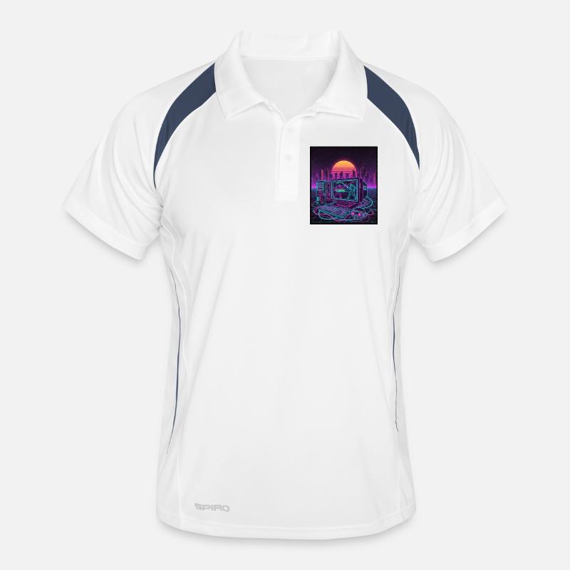 Retro Cyber Gamer Men's Polo breathable