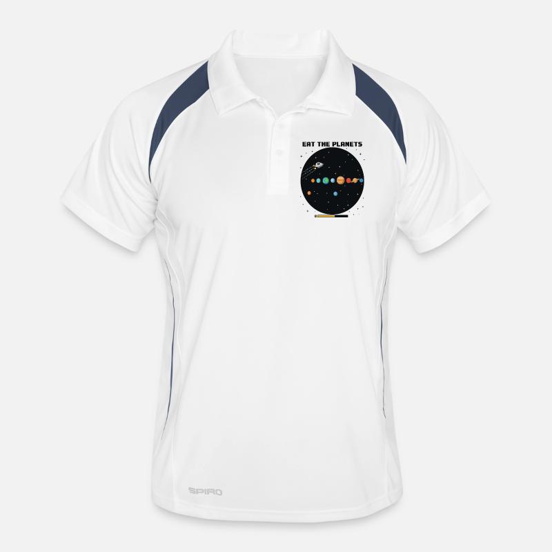 Eat the Planets: Kosmische Snackparade Männer Polo atmungsaktiv