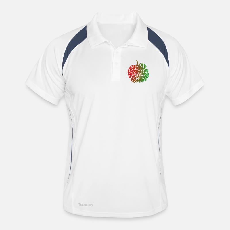 "Apple Design" Rouge - Vert par Chris Illustrations Polo respirant Homme