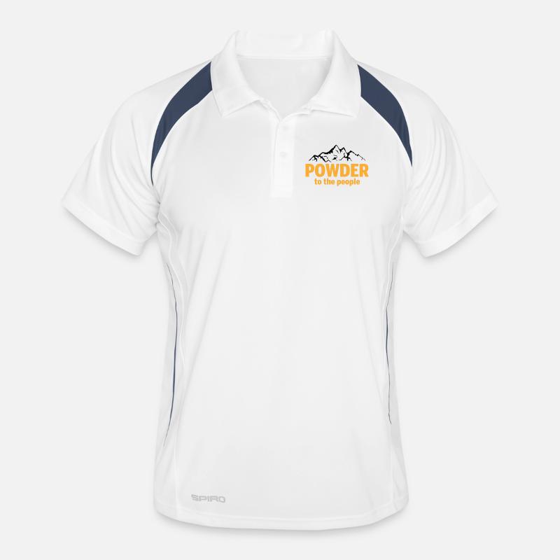 Poudre pour le peuple - Polo respirant Homme - blanc/marine