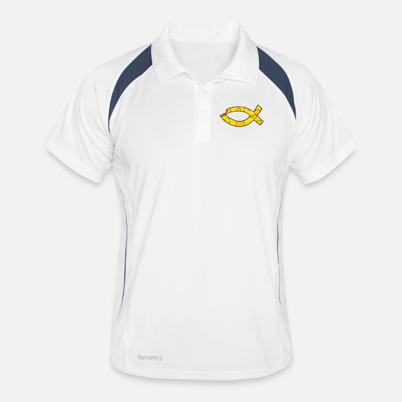 Fromage symbole de poisson Polo respirant Homme