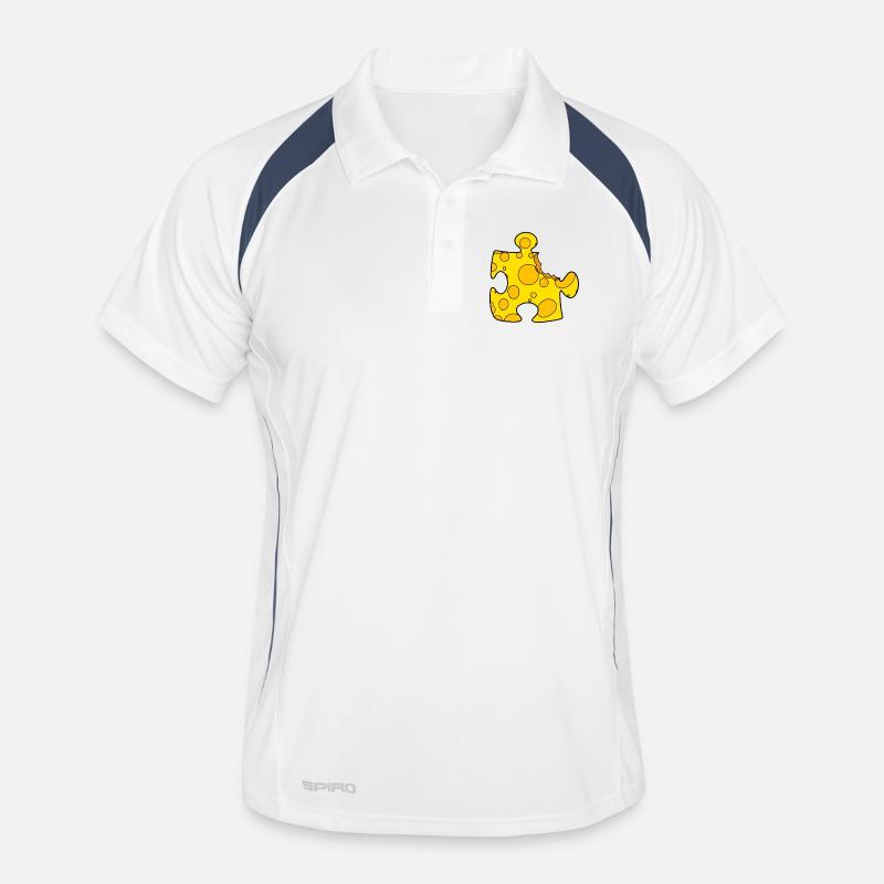 Käse Puzzle Männer Polo atmungsaktiv