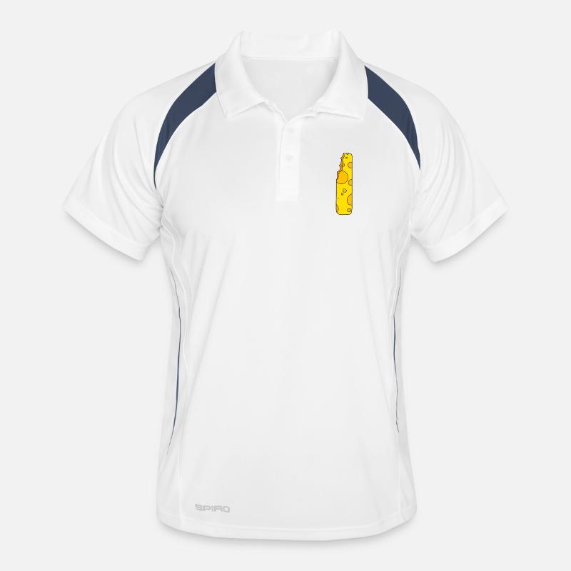 Buchstabe I - Männer Polo atmungsaktiv - Weiß/Navy