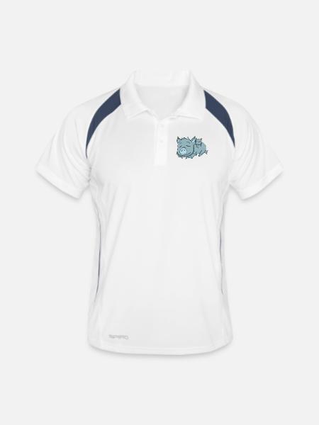 Chauve-souris avec bébé chauve-souris - Famille - Polo respirant Homme - blanc/marine - Devant