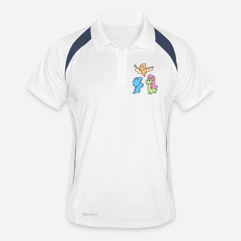 Dinosaur - Men's Polo breathable - white/navy
