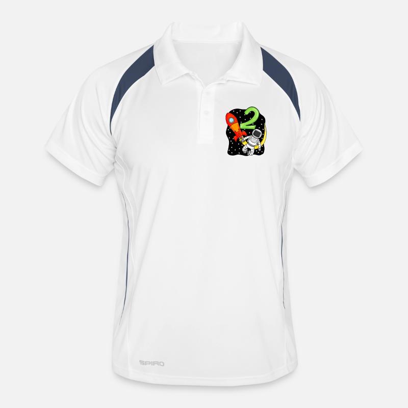 2 Birthday Boy Astronaut Men's Polo breathable