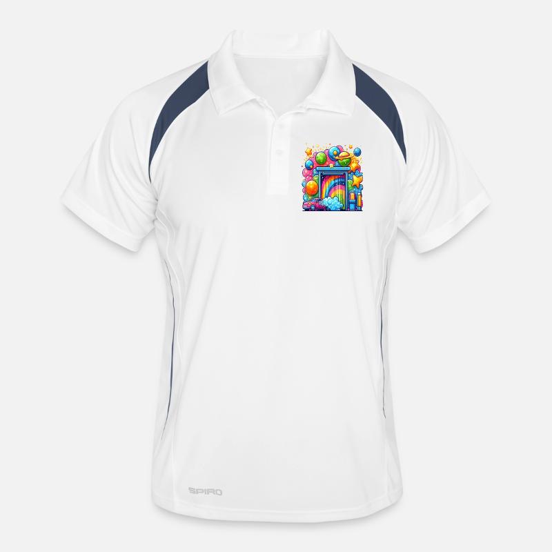 Rainbow Car Wash Men's Polo breathable