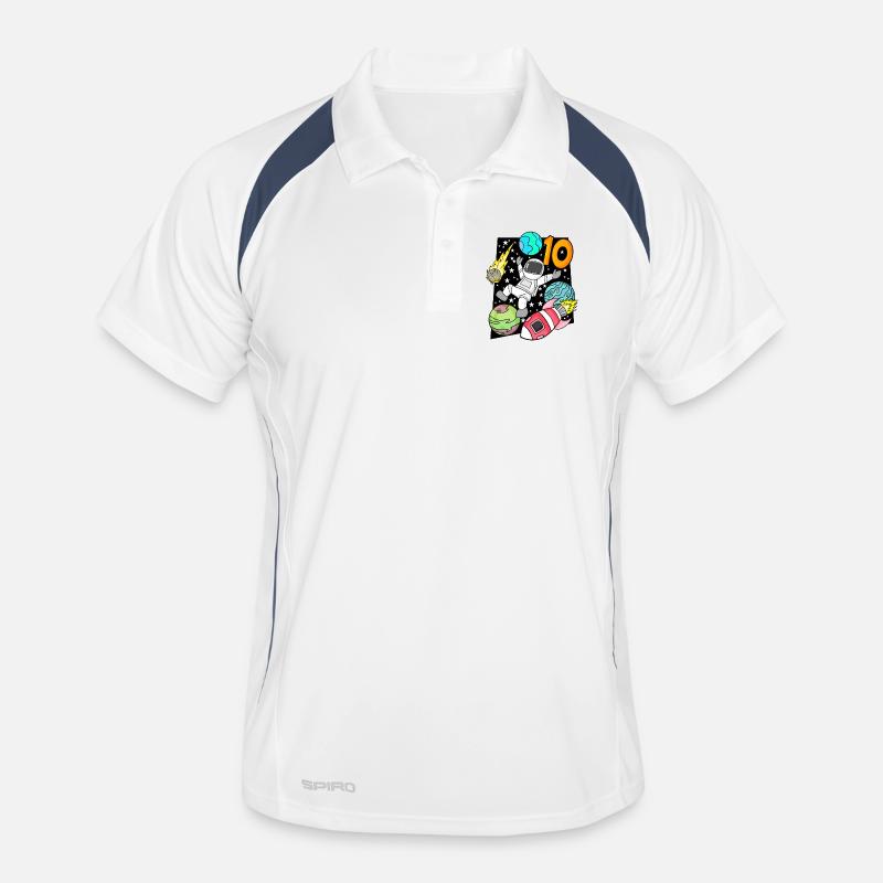 10 Birthday Boy Astronaut Rocket - Dix ans Polo respirant Homme