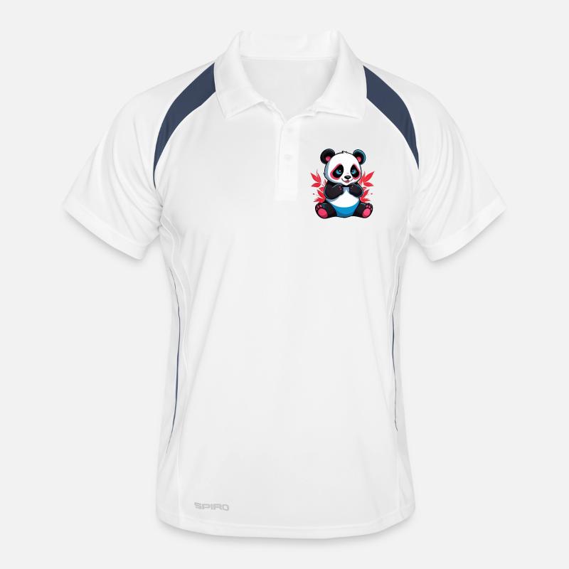 Panda Bär Männer Polo atmungsaktiv