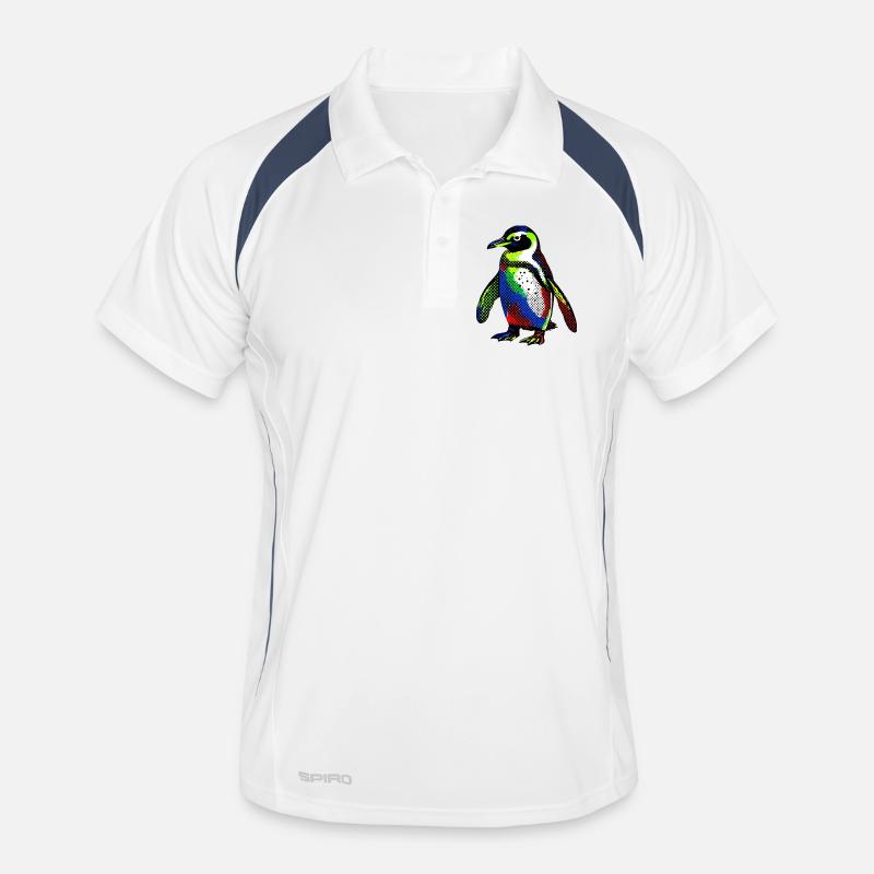 Penguin - Men's Polo breathable - white/navy