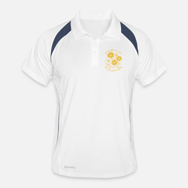 Blumen - Frühling - Soyez le soleil - Spruch Polo respirant Homme