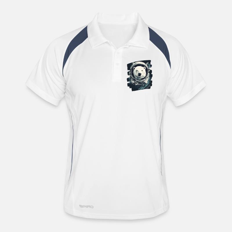Polar Bear Astronaut Men's Polo breathable