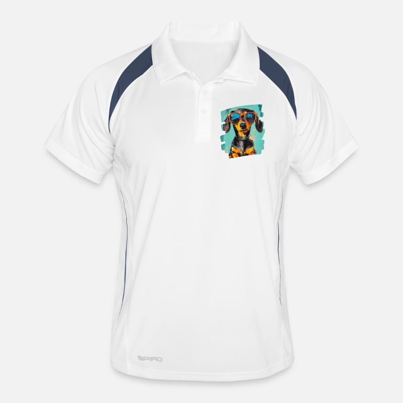 Dackel Dachshund Männer Polo atmungsaktiv