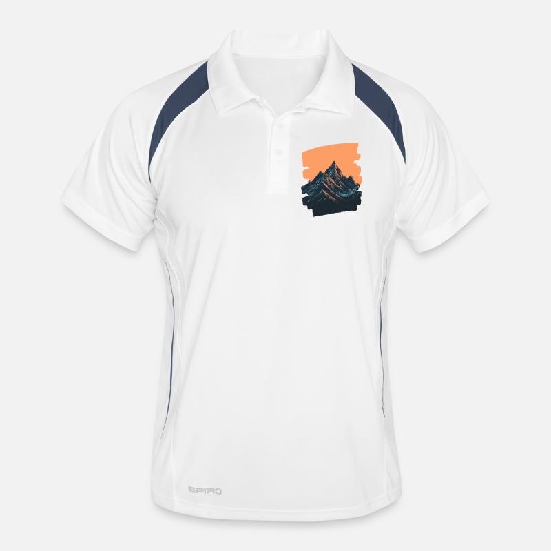 Mountains Climbing Climbers Hiking Men's Polo breathable