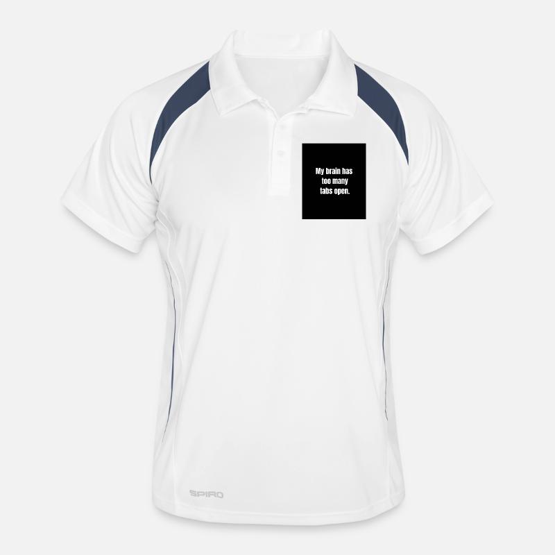 Too Many Tabs – Overthinking in Progress Men's Polo breathable