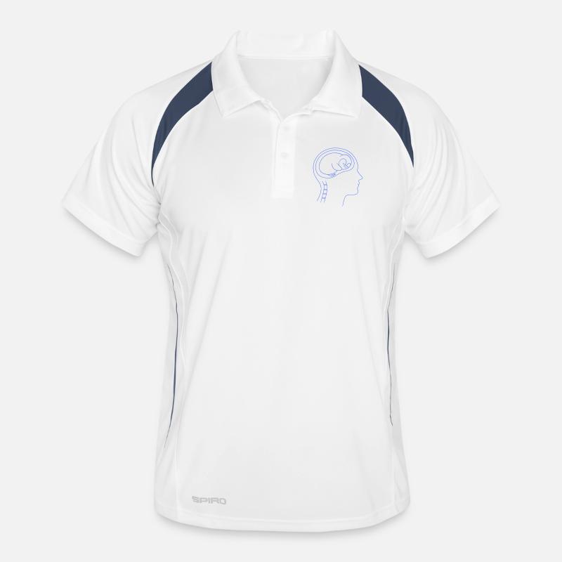 Silhouette minimaliste de cerveau de pingouin Polo respirant Homme