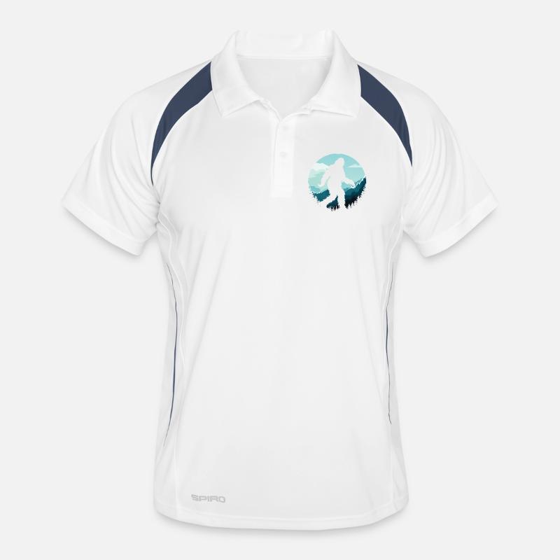 Wild mountain silhouettes motif Men's Polo breathable