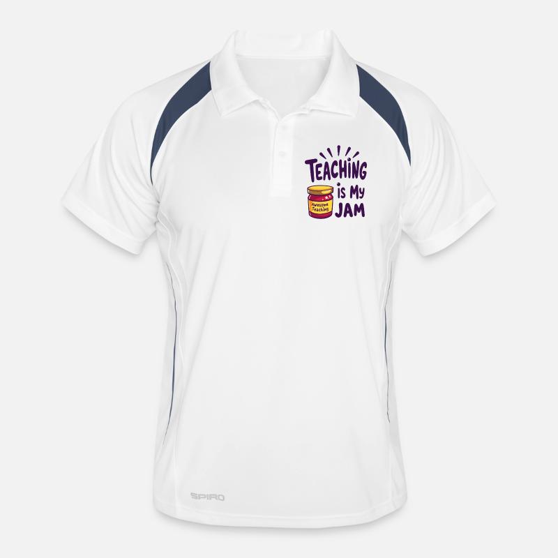 Teaching is my Jam teacher saying Men's Polo breathable