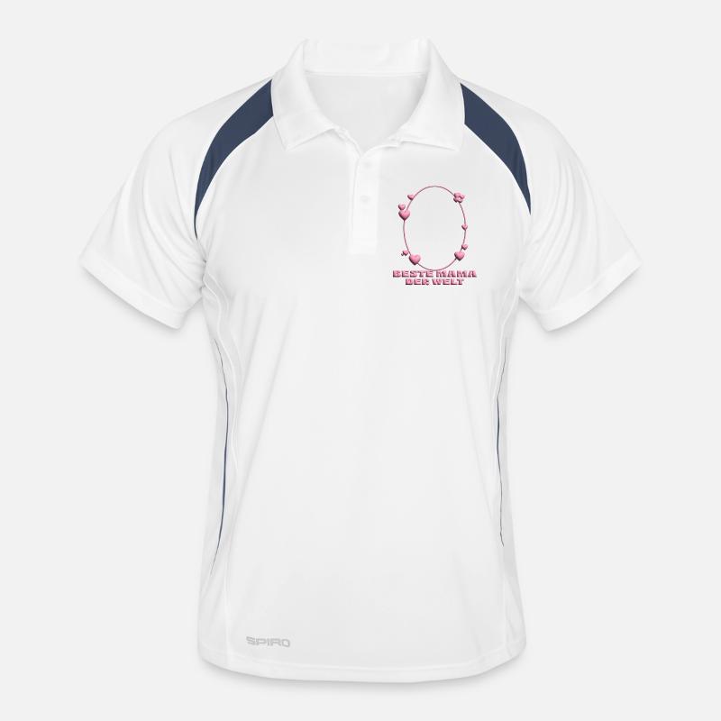 Best Mom in the World – Heart Frame Men's Polo breathable